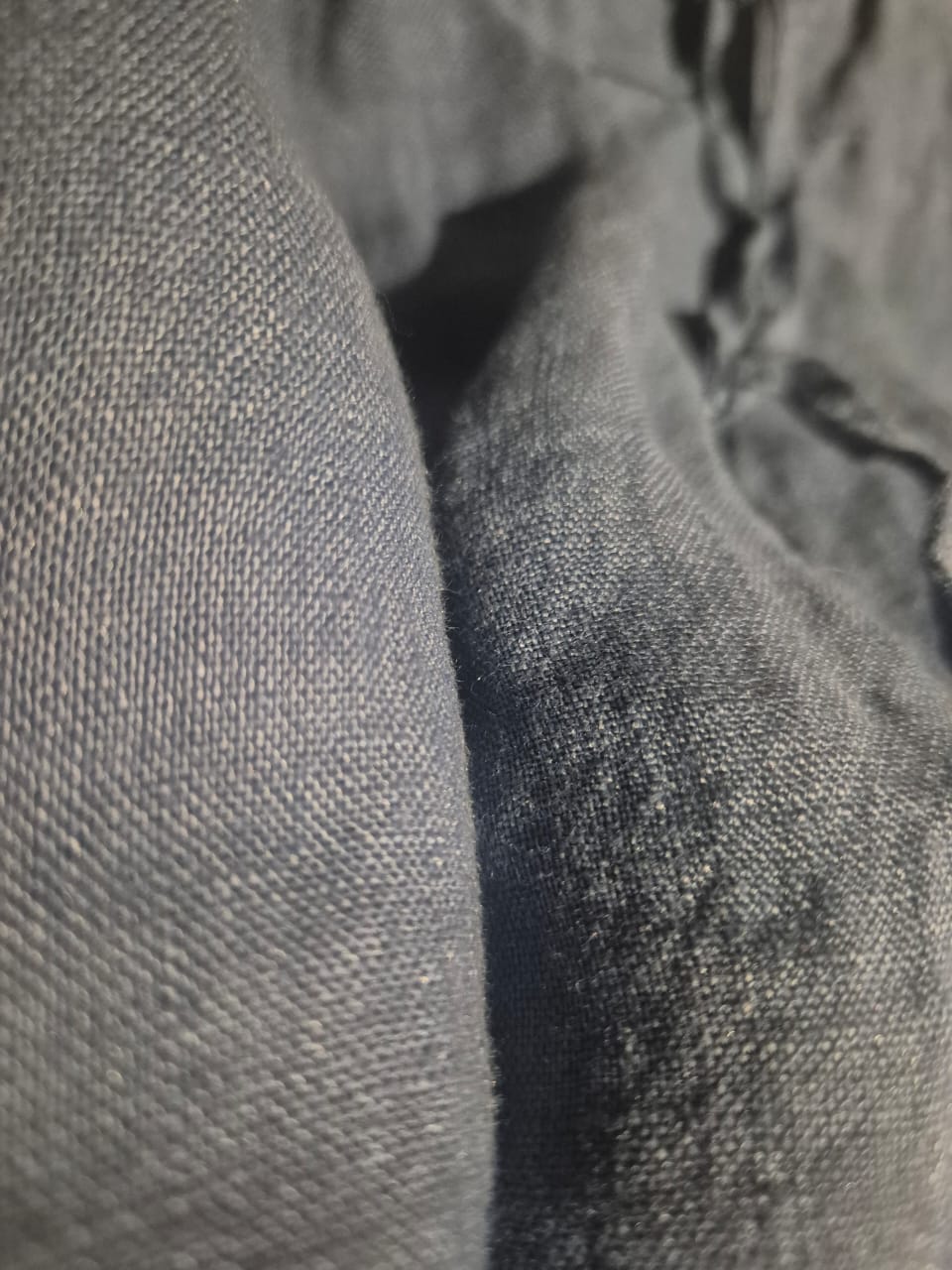 PANTALÓN LINO COLOR JEANS