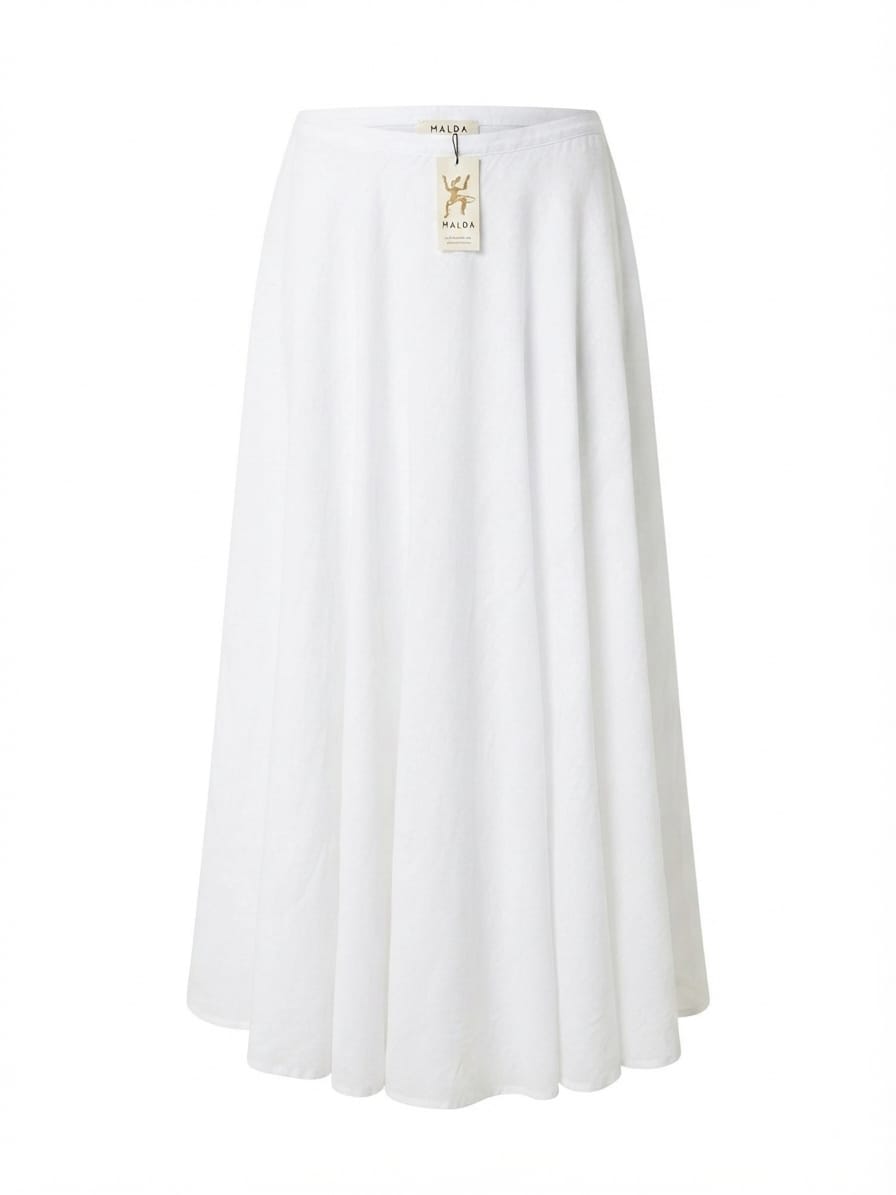 FALDA BLANCA LINO