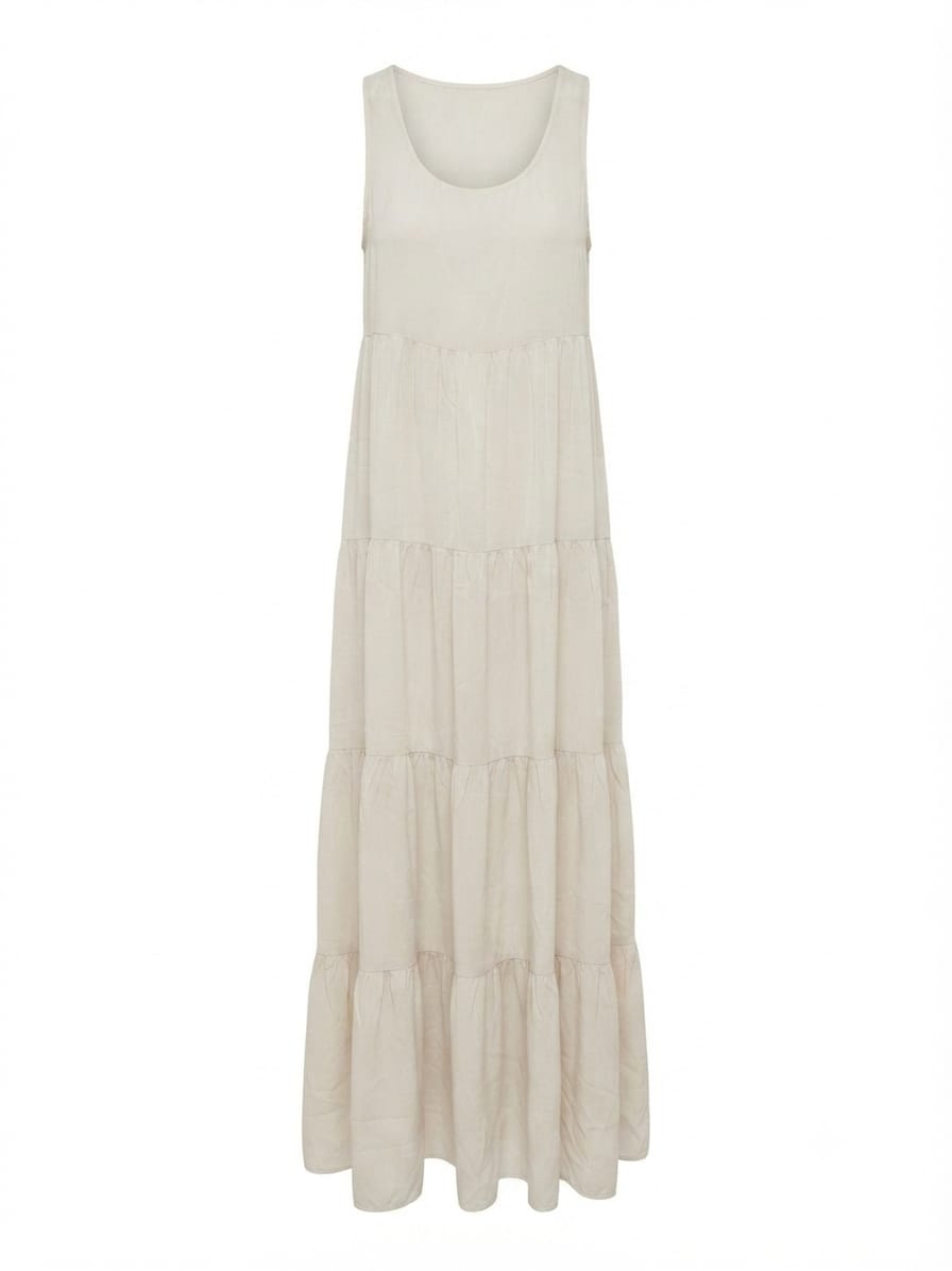 VESTIDO SIN MANGAS TRASLÚCIDO