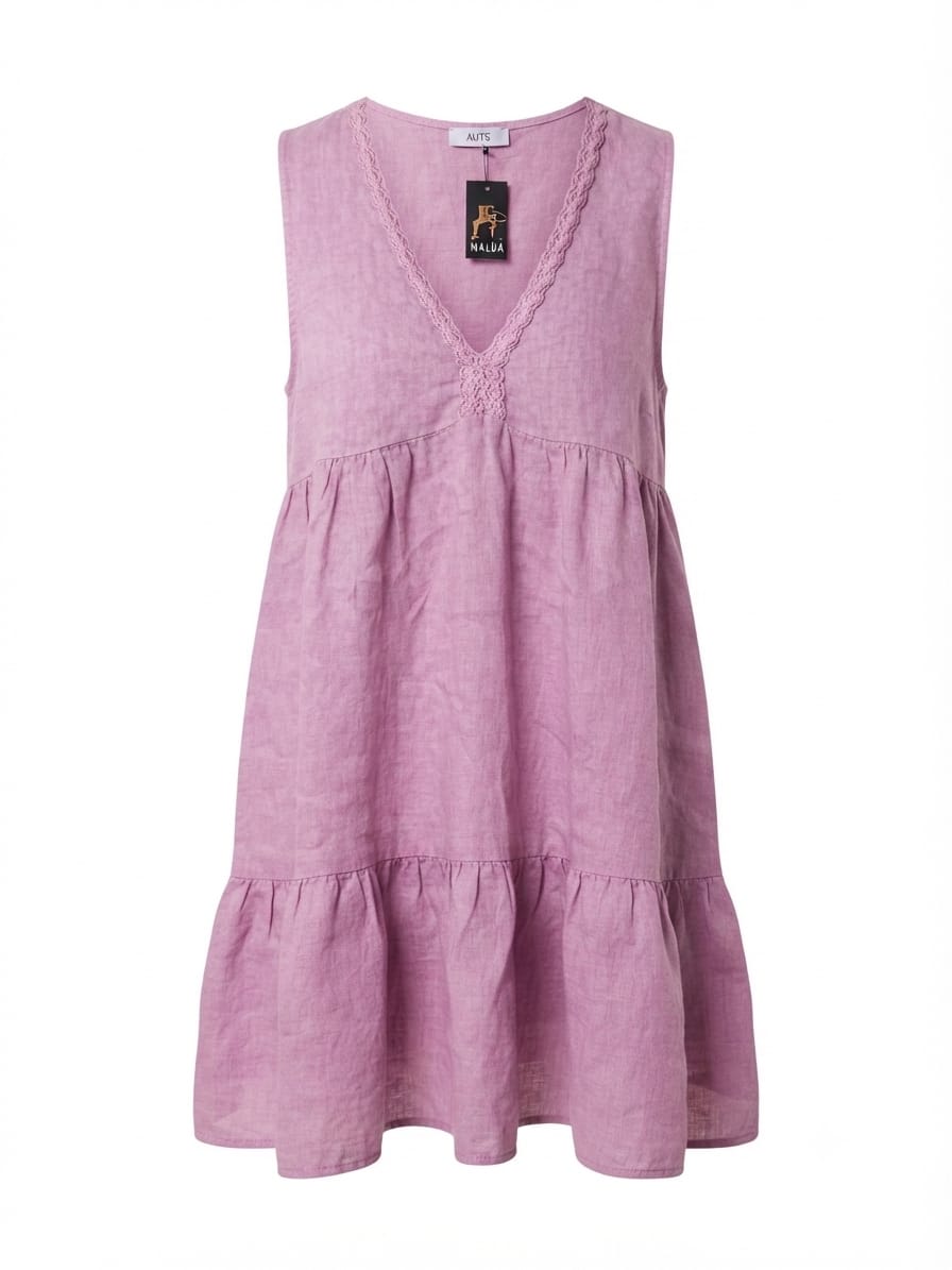 VESTIDO ROSA DE LINO