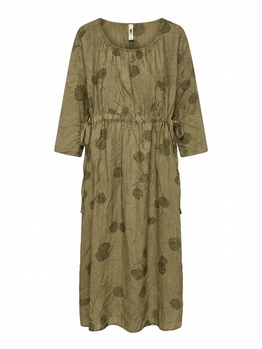 VESTIDO VERDE CON FLORES