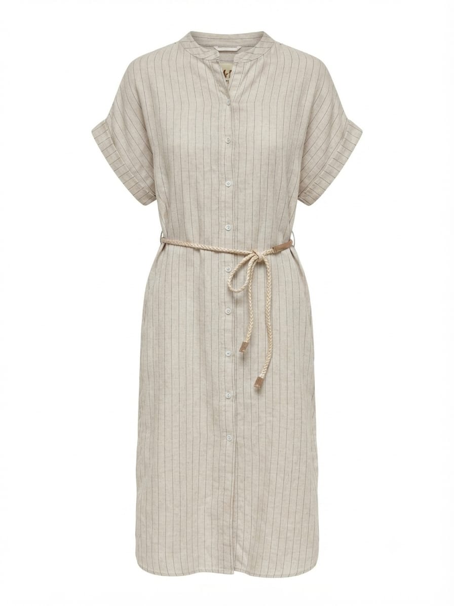 VESTIDO RAYAS LINO