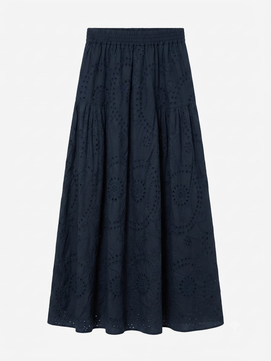 FALDA BRODERIE NEGRA