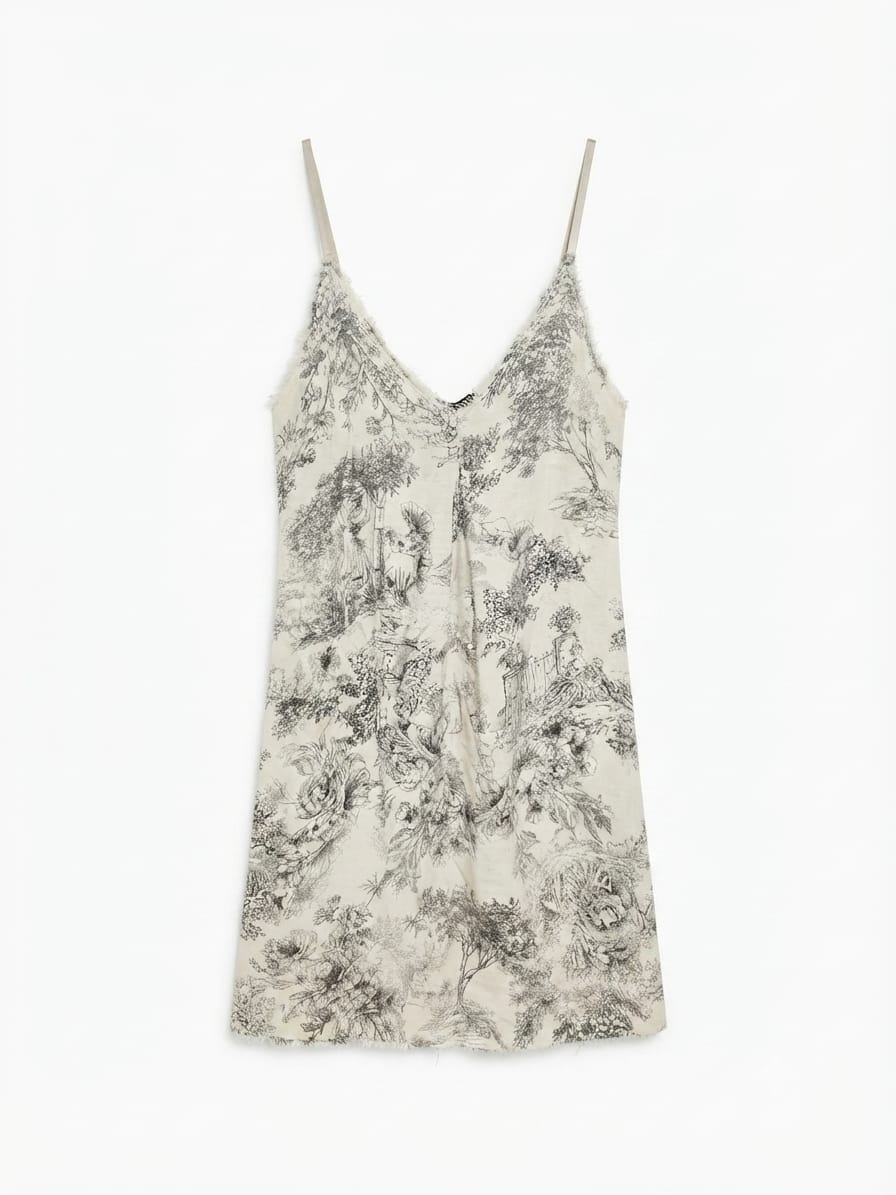 TOP TIPO CAMISOLA CON DISEÑO FLORAL