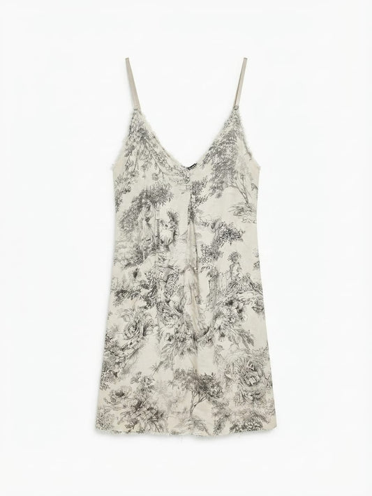 TOP TIPO CAMISOLA CON DISEÑO FLORAL