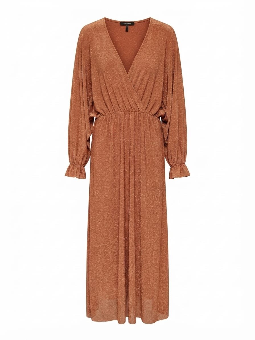 VESTIDO TERRACOTA BRILLO