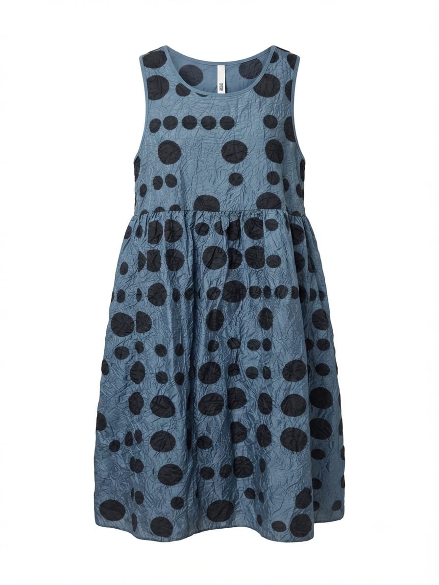 VESTIDO DE PUNTOS AZUL
