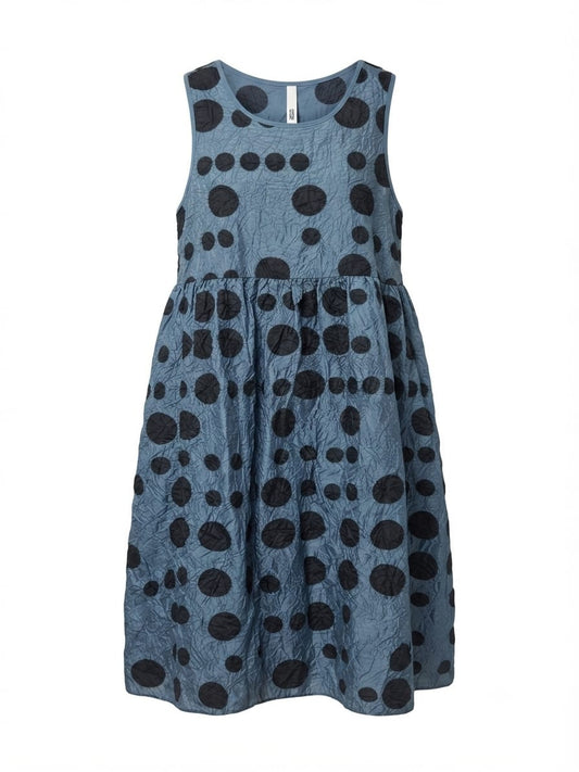 VESTIDO DE PUNTOS AZUL