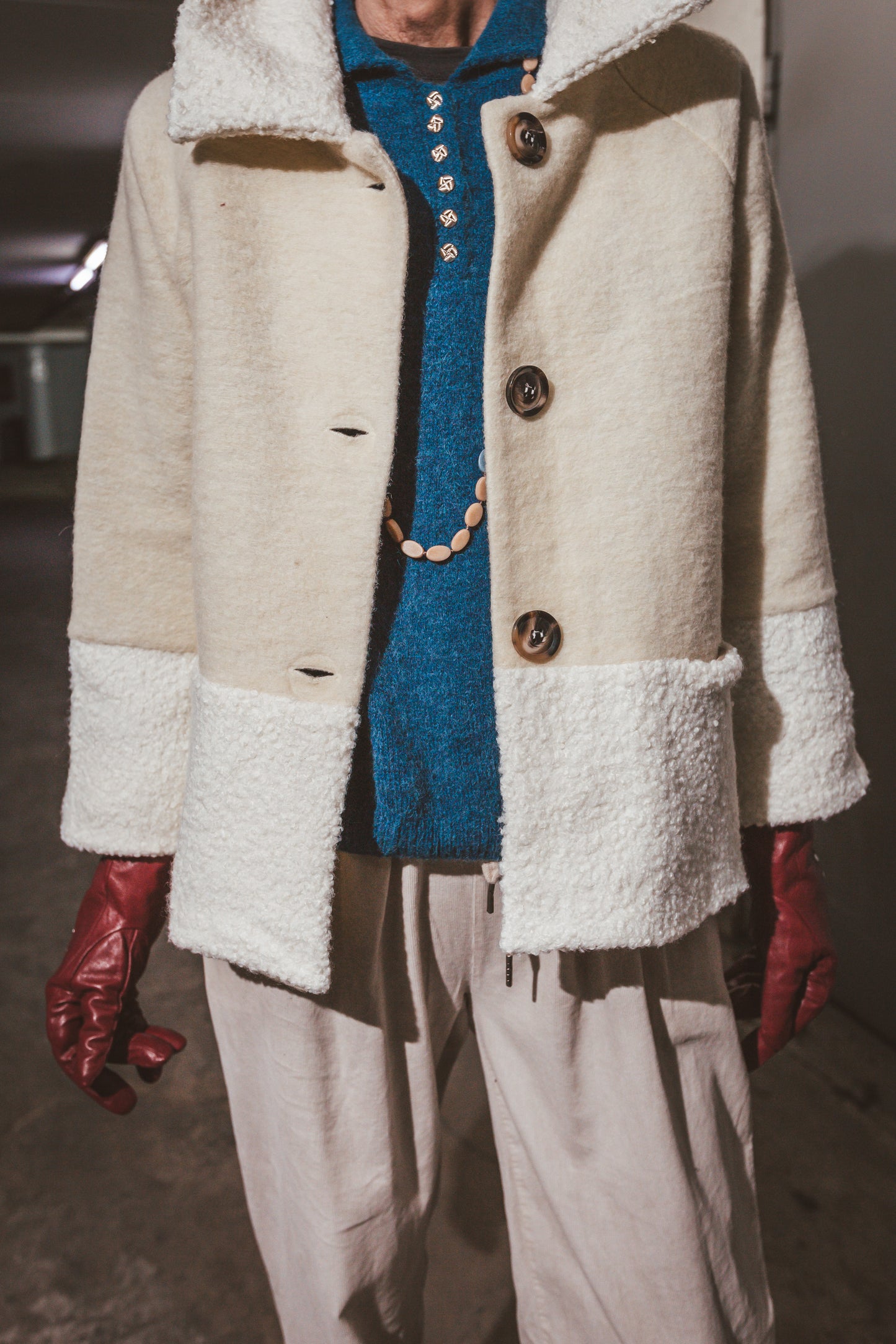 CHAQUETA DE LANA CON TEXTURA