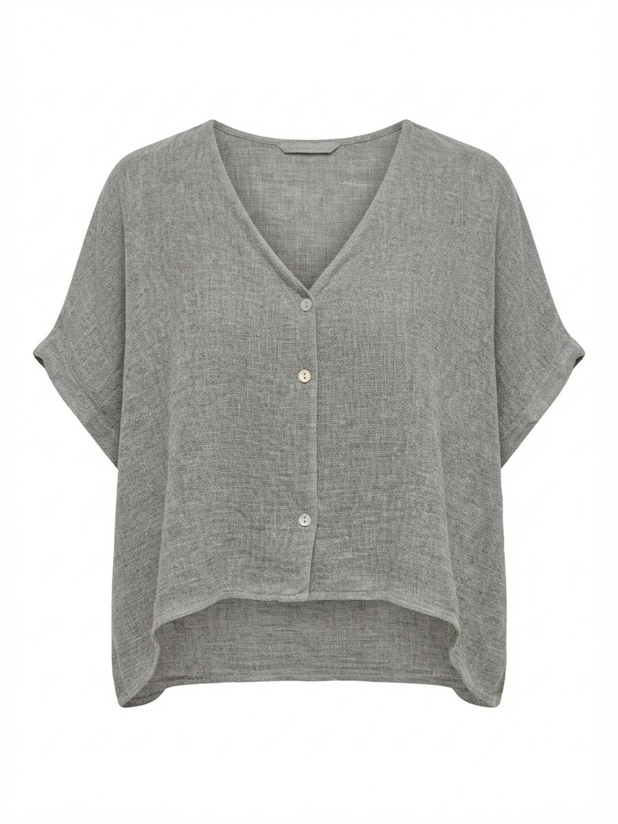 BLUSA BEIGE CUELLO V