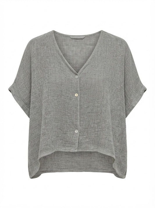 BLUSA BEIGE CUELLO V