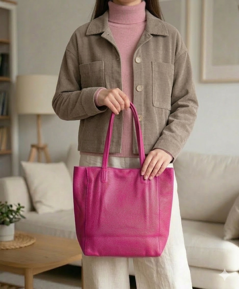 CARTERA TOTE DE CUERO