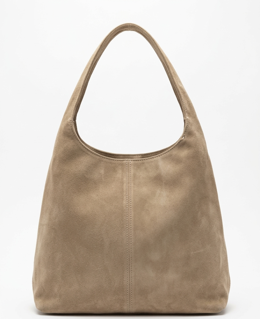 CARTERA HOBO DE CUERO GENUINO CON BOLSILLO INTERNO
