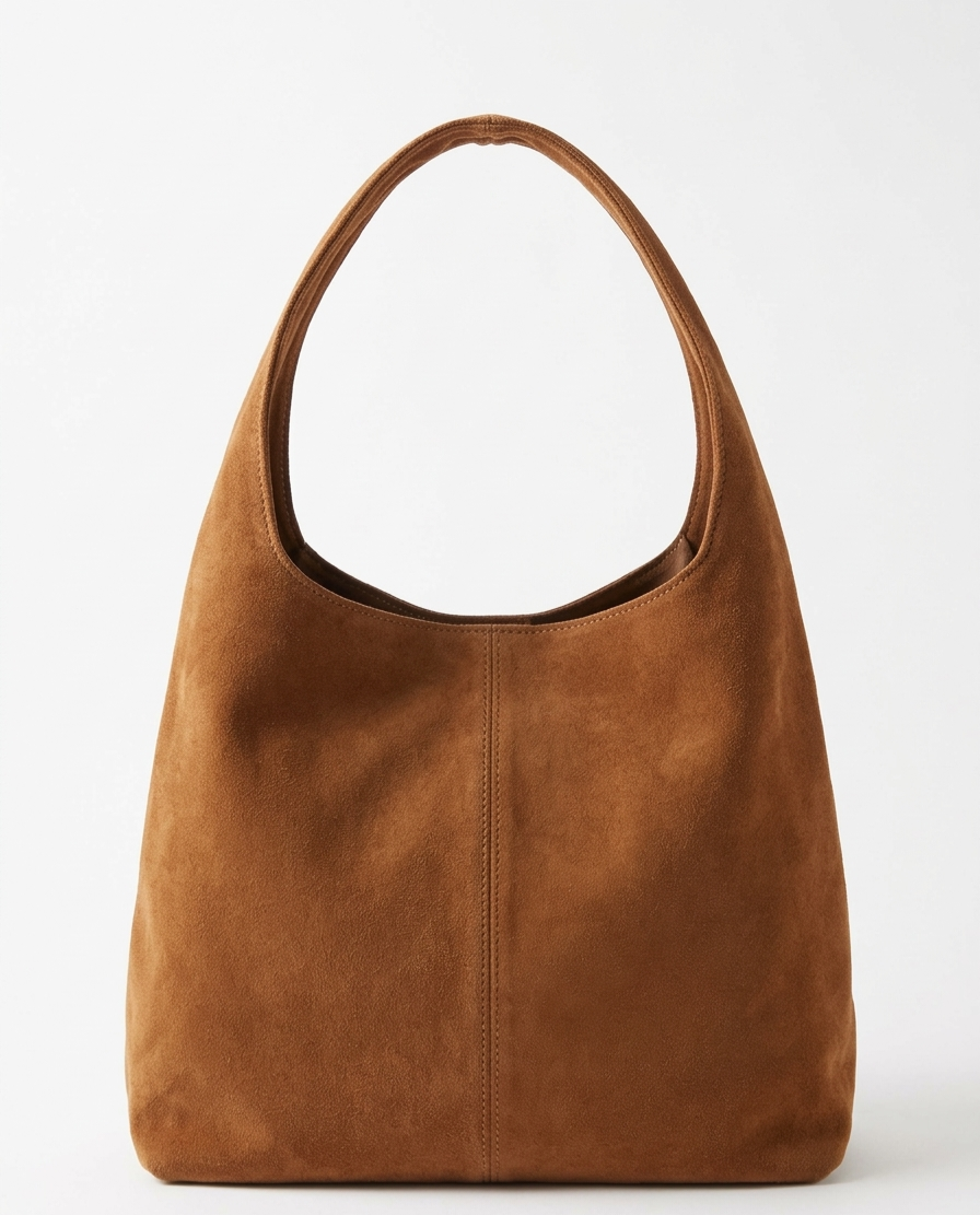 CARTERA HOBO DE CUERO GENUINO CON BOLSILLO INTERNO