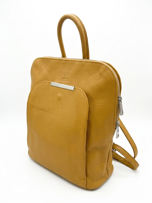 MOCHILA MOSTAZA MINIMALISTA
