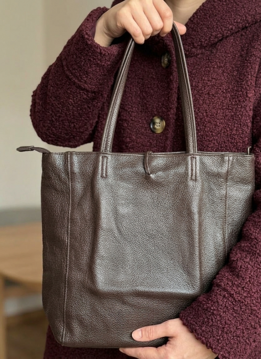 CARTERA TOTE DE CUERO