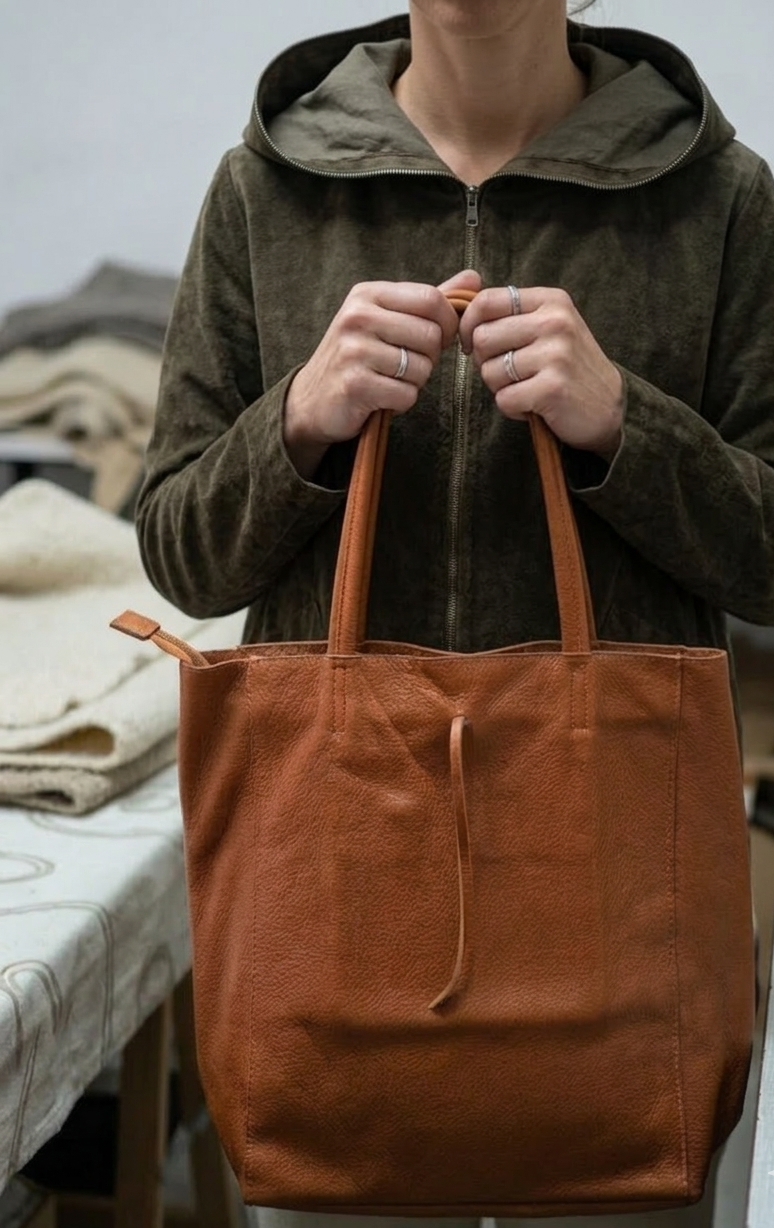 CARTERA TOTE DE CUERO