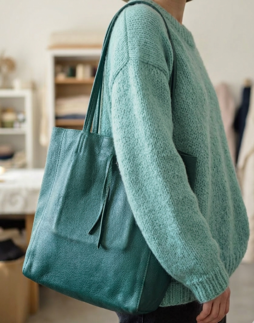 CARTERA TOTE DE CUERO