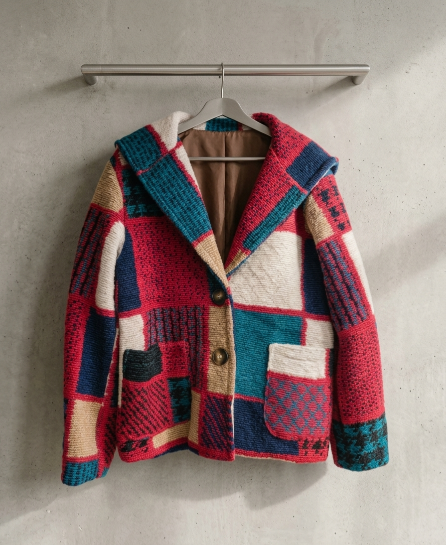 CHAQUETA MULTICOLOR 100% LANA