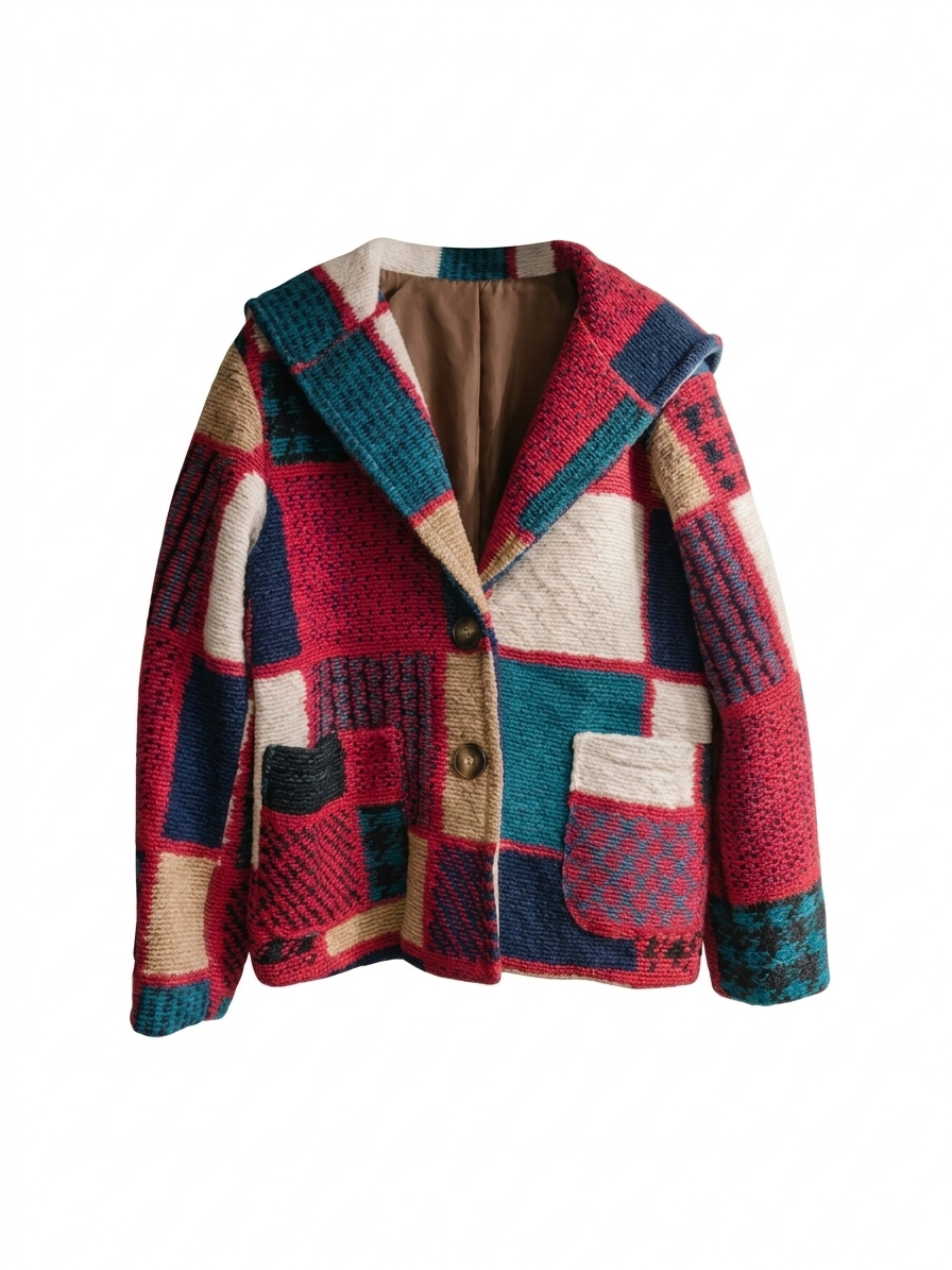 CHAQUETA MULTICOLOR 100% LANA