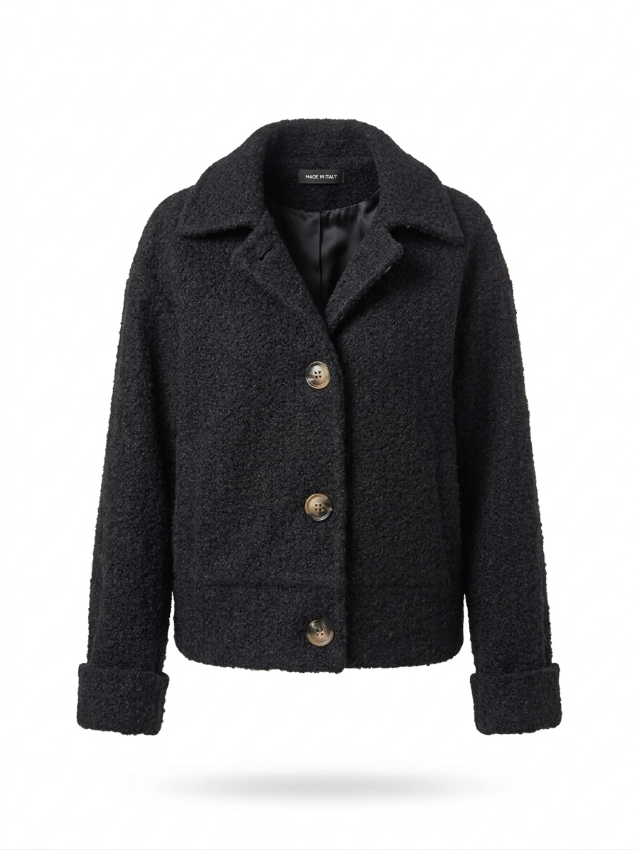 CHAQUETA CORTA RIZADA