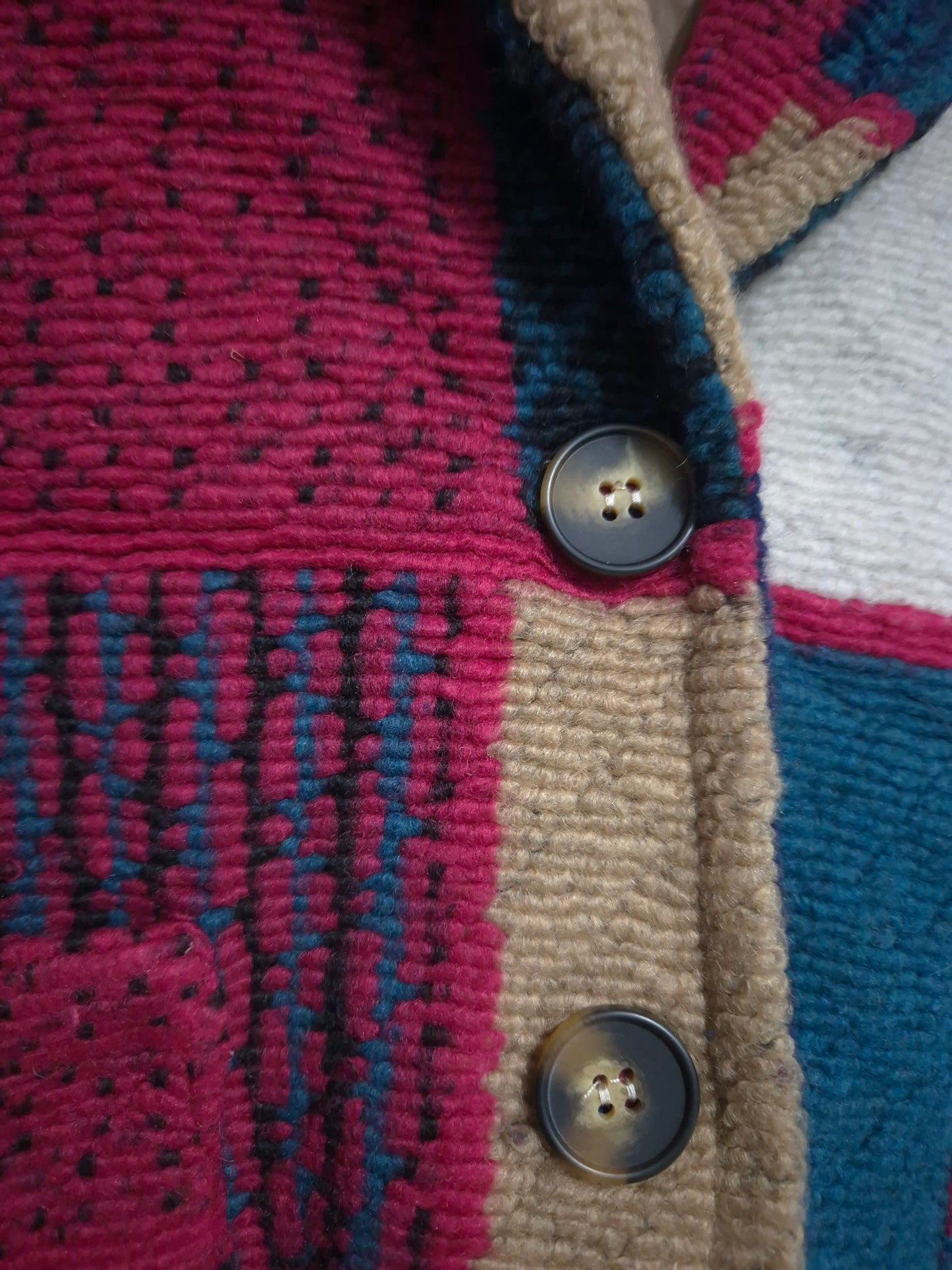 CHAQUETA MULTICOLOR 100% LANA