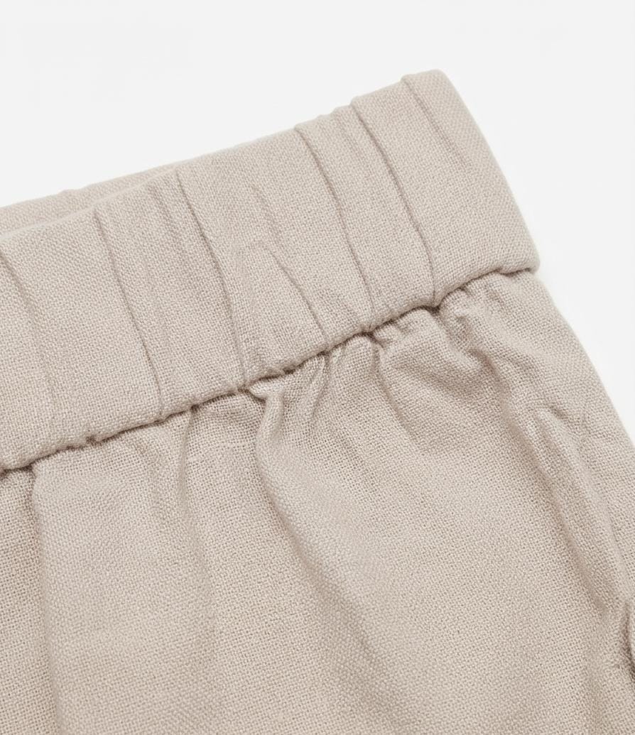 PANTALON BEIGE LINO ESTILO PALAZZO