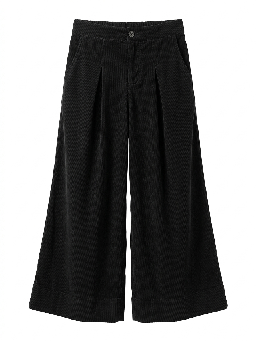 PANTALÓN WIDE LEG DE COTELÉ
