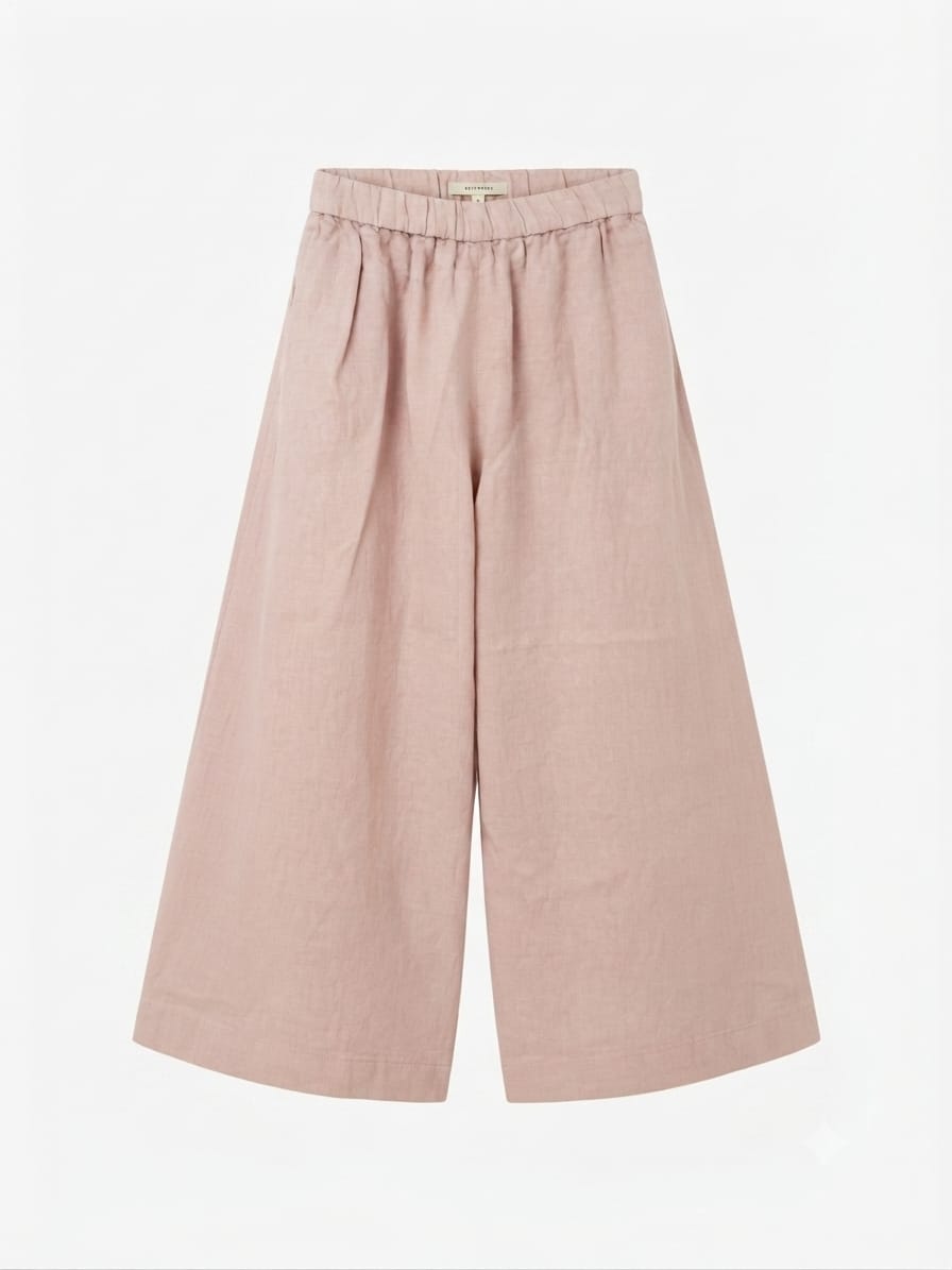 PANTALON BEIGE LINO ESTILO PALAZZO