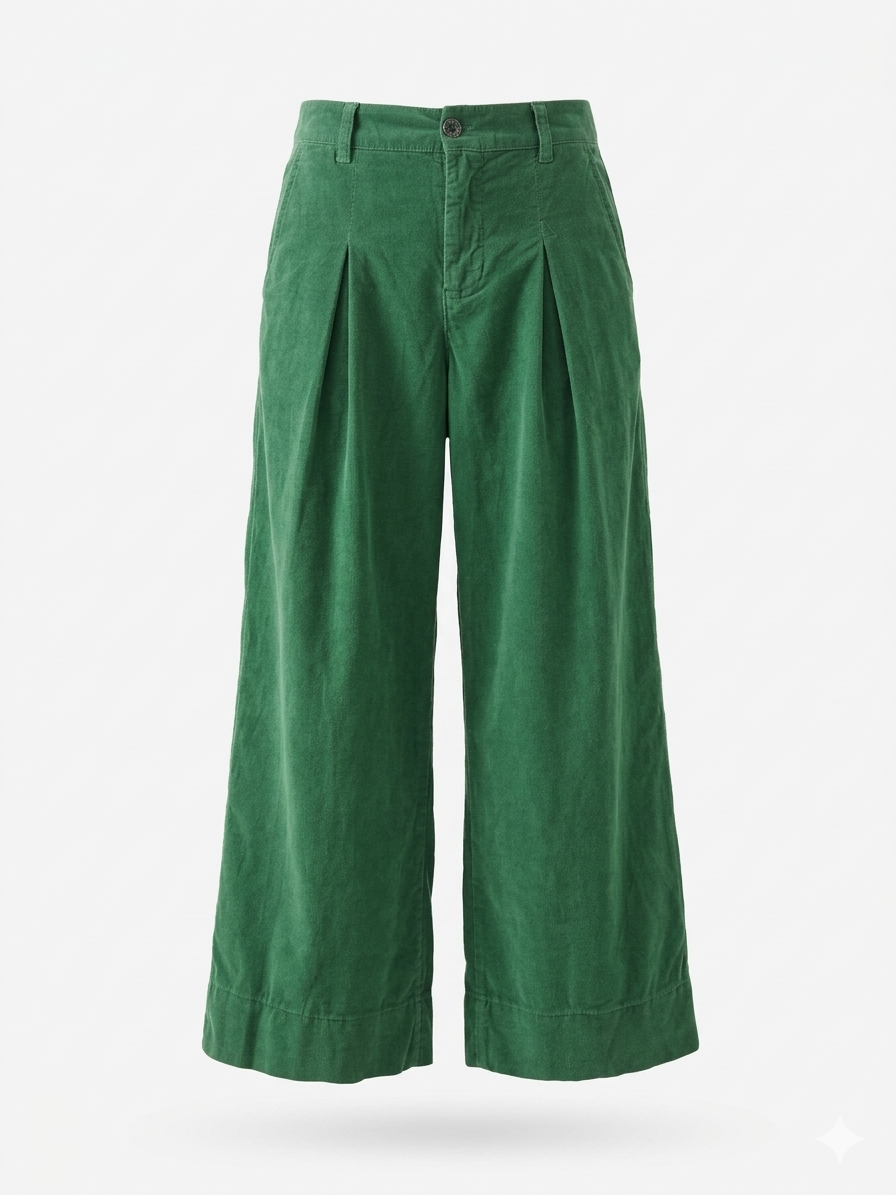 PANTALÓN WIDE LEG DE COTELÉ