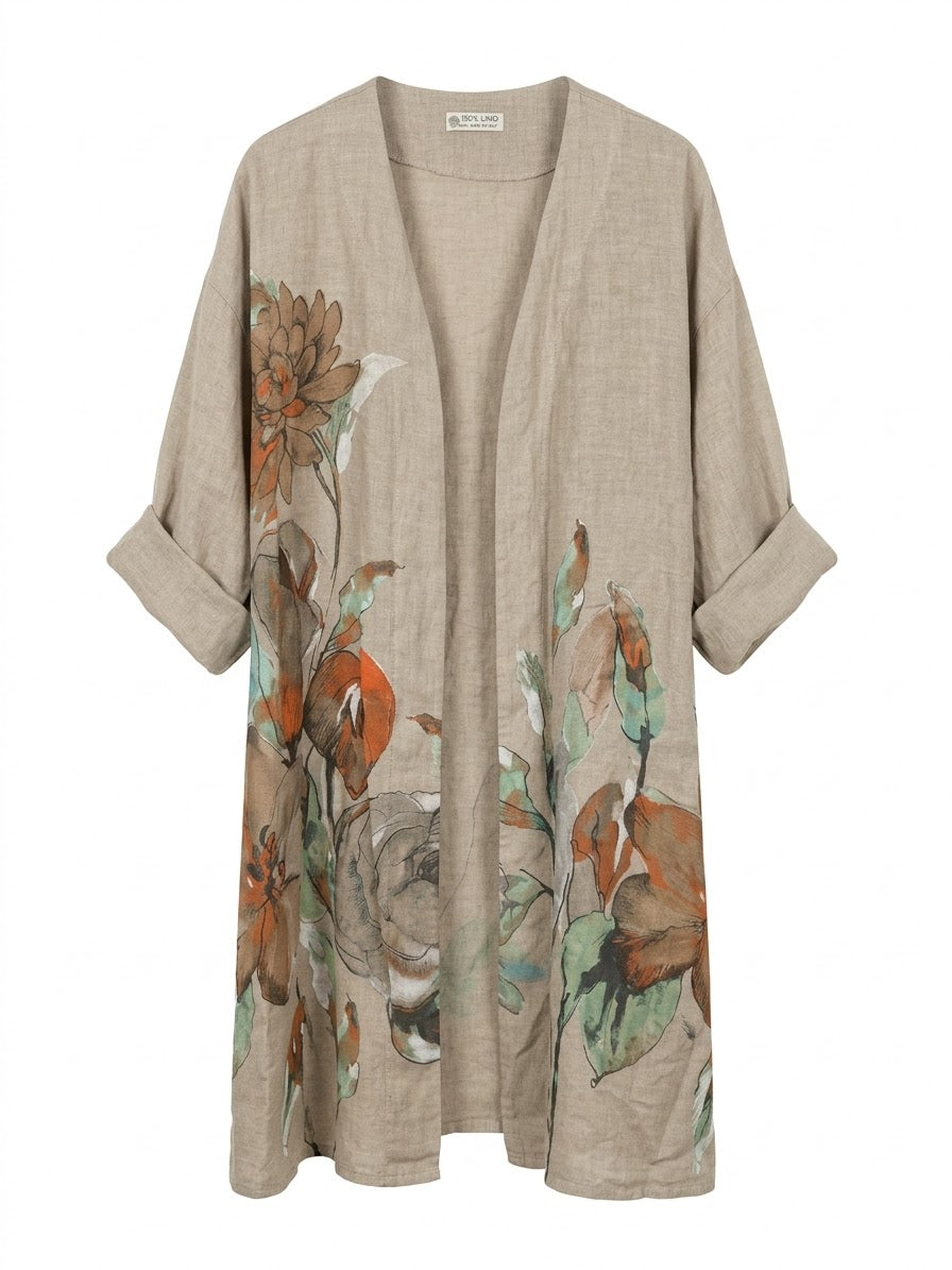 TAPADO LINO CON FLORES