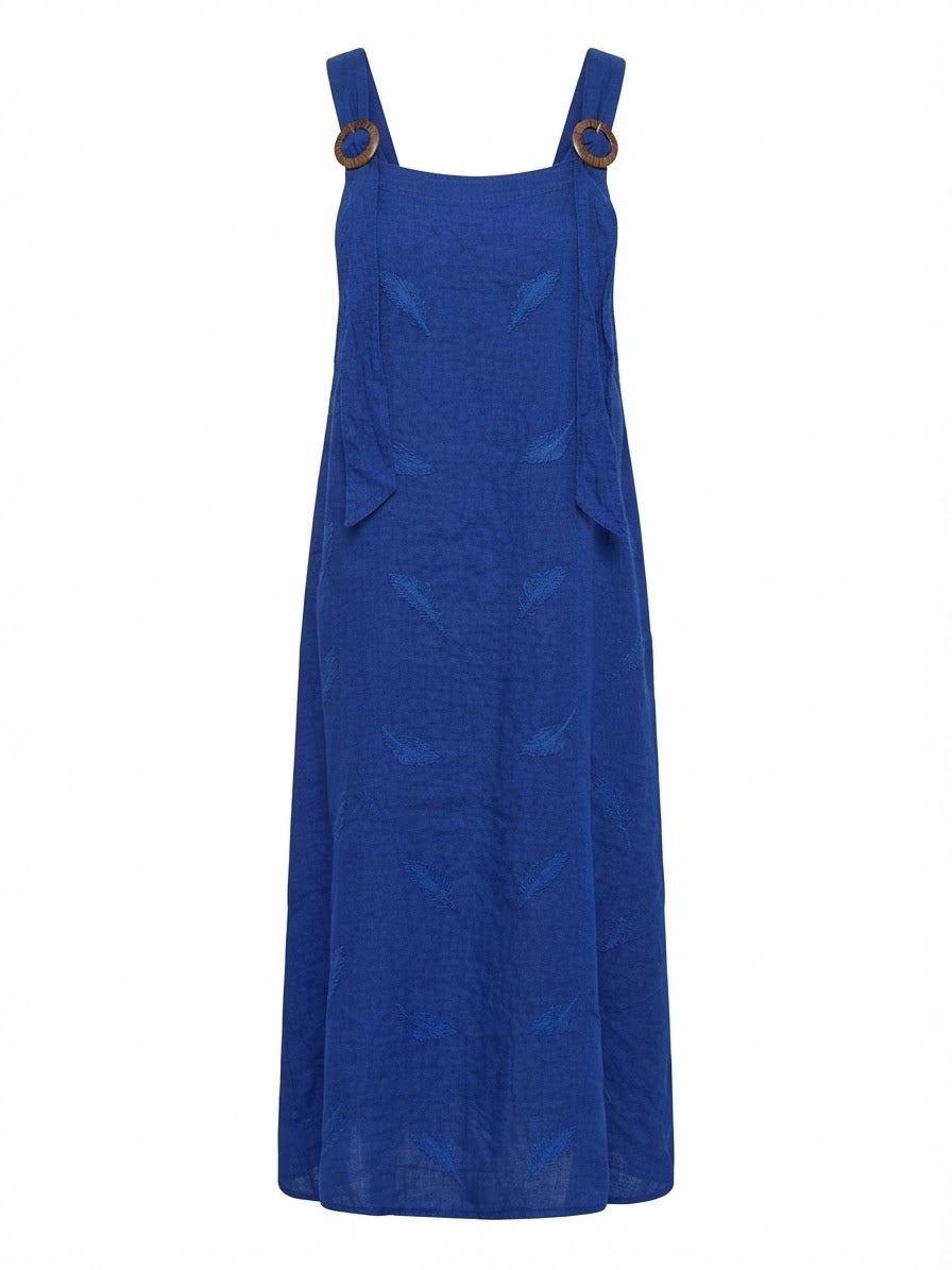 VESTIDO AZUL PLUMA