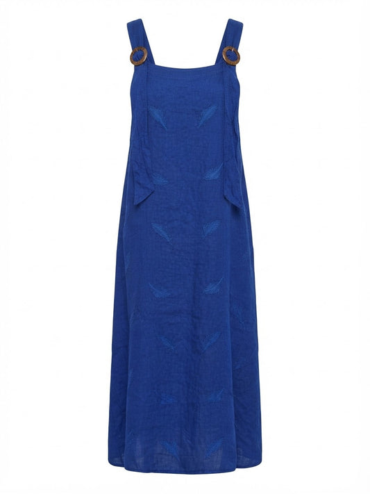 VESTIDO AZUL PLUMA