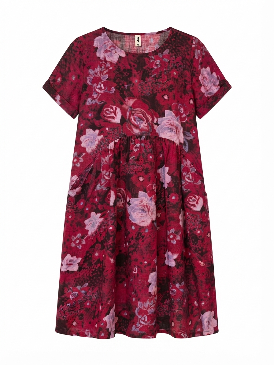 VESTIDO LINO ESTAMPADO FLORAL