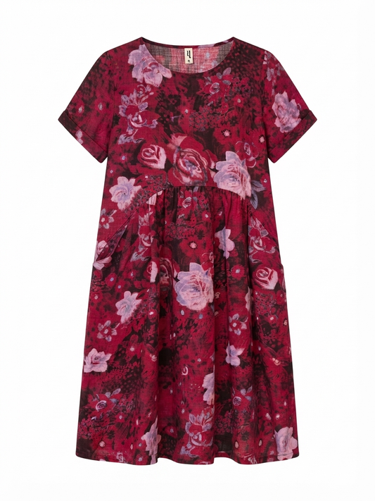 VESTIDO LINO ESTAMPADO FLORAL