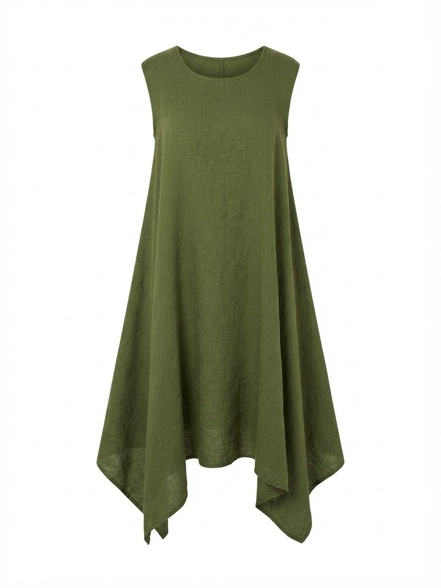 VESTIDO LINO ASIMÉTRICO