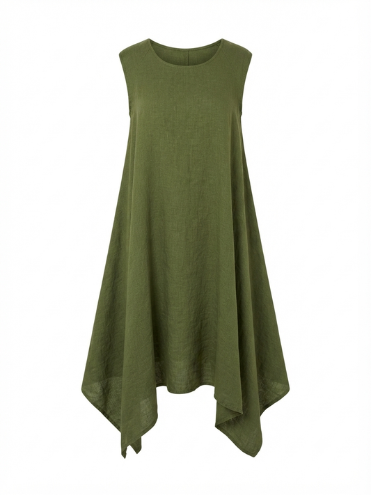 VESTIDO LINO ASIMÉTRICO